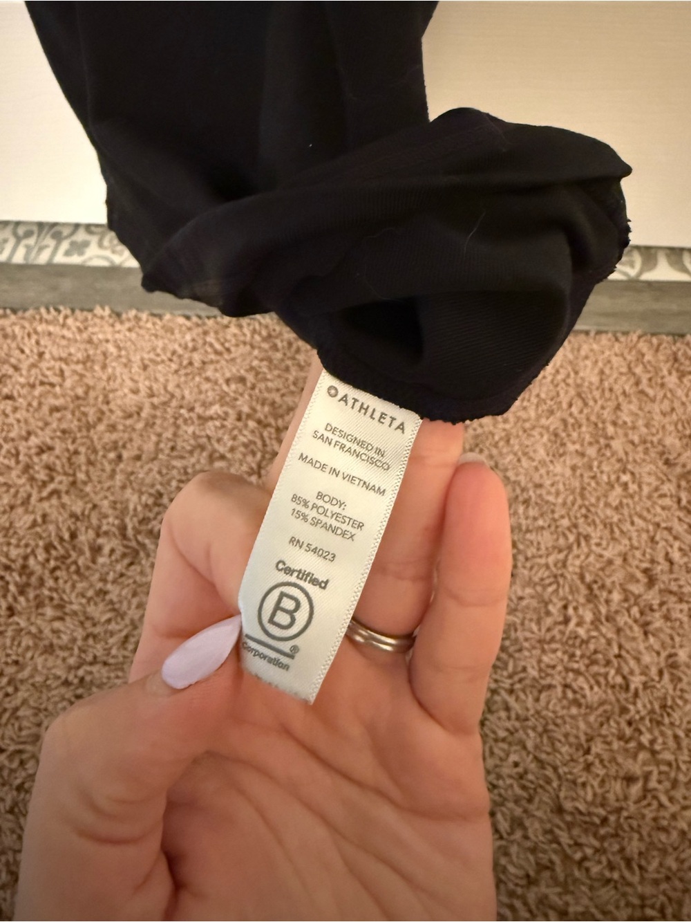 Athleta Black Racerback Tank - Picture 3 of 3